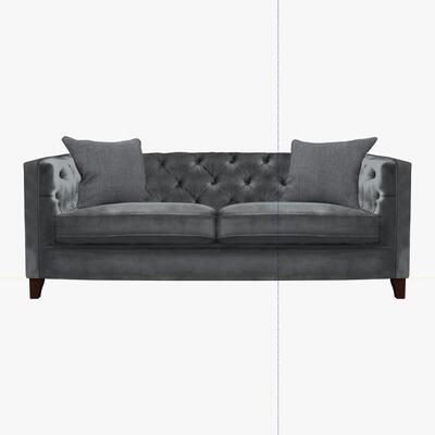 Furniture Village Tetrad - Battersea Large Fabric Sofa - Grey