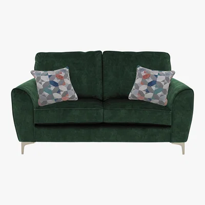 Furniture Village Isla 2 Seater Classic Back Fabric Sofa - Green