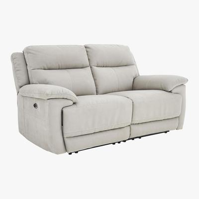 Furniture Village Touch 2 Seater Fabric Manual Recliner Sofa - Grey - By Furniture Village