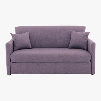 Furniture Village Versatile 2 Seater Fabric Sofa Bed with Slim Arms - Purple