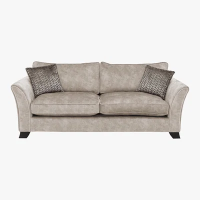 Furniture Village Amora 4 Seater Fabric Classic Back Sofa - Cream