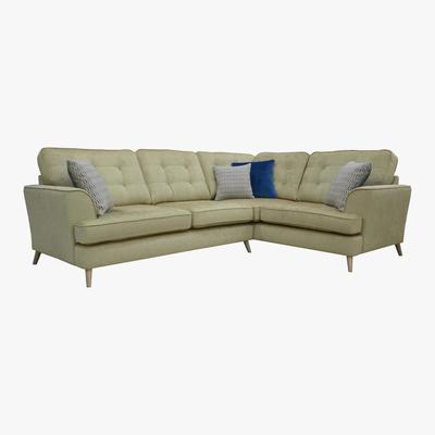 Furniture Village Apres Fabric Corner Sofa - Beige - By Furniture Village