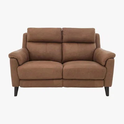 Furniture Village World of Leather - Canyon 2 Seater Leather Power Recliner Sofa - Brown