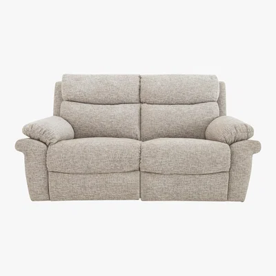 Furniture Village Comfort Story - Verse 2 Seater Fabric Manual Recliner Sofa - Beige