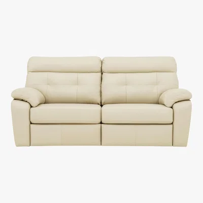 Furniture Village G Plan - Miller 3 Seater Leather Sofa - Cream