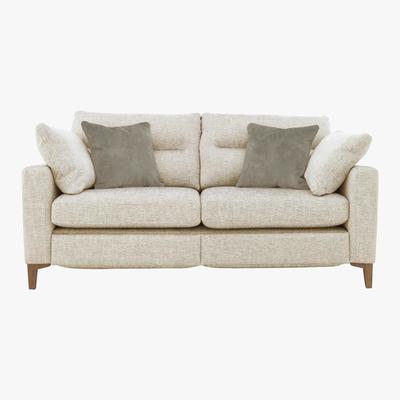 Furniture Village Uniqa 2 Seater Fabric Power Recliner Sofa - Beige - By Furniture Village