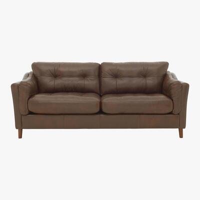 Furniture Village Alexander and James - Camden Collection Loft 4 Seater Leather Sofa - Brown