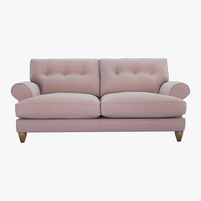 Furniture Village The Lounge Co. - Bronwyn 3 Seater Fabric Classic Back Sofa - Pink
