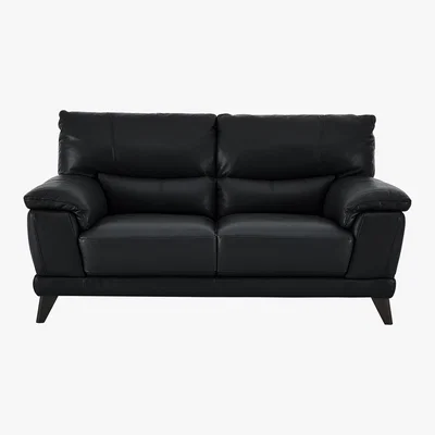 Furniture Village World of Leather - Pacific 2 Seater Leather Sofa - Black