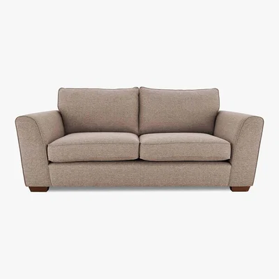 Furniture Village High Street Oxford Street 3 Seater Fabric Sofa Bed - Beige - By Furniture Village