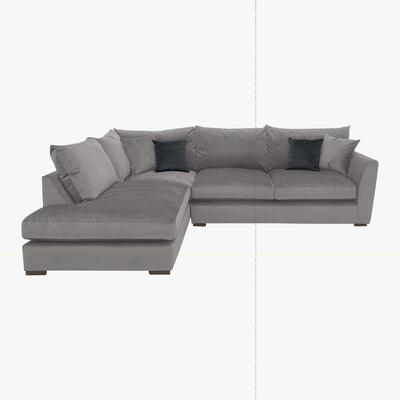 Furniture Village Icon Fabric Corner Sofa - Grey