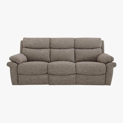 Furniture Village Comfort Story - Verse 3 Seater Fabric Manual Recliner Sofa - Grey