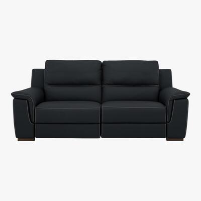 Furniture Village Nicoletti - Alto 3 Seater Leather Sofa - Blue