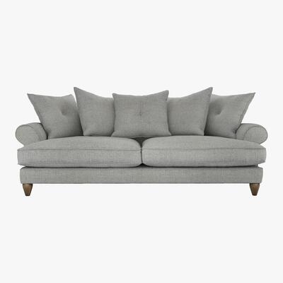 Furniture Village The Lounge Co. - Bronwyn 4 Seater Fabric Scatter Back Sofa - Grey