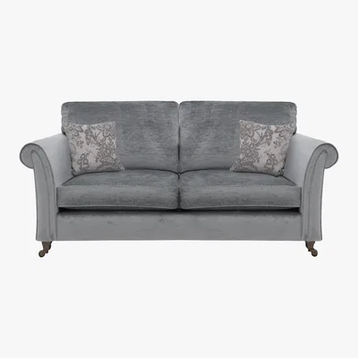 Furniture Village Ayda 3 Seater Classic Back Fabric Sofa - Grey