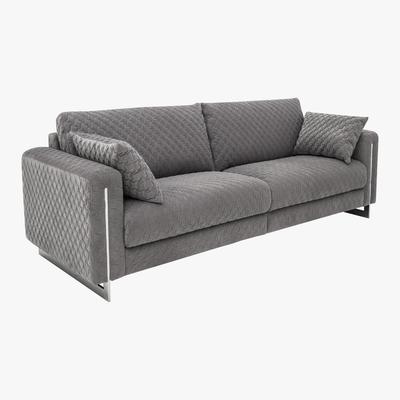 Furniture Village Sofisticat 3 Seater Classic Back Fabric Sofa - Grey - By Furniture Village