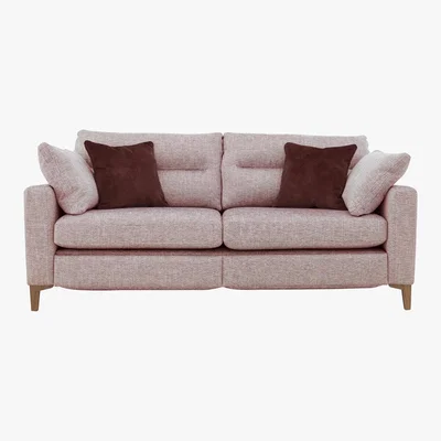 Furniture Village Uniqa 3 Seater Fabric Sofa - Red