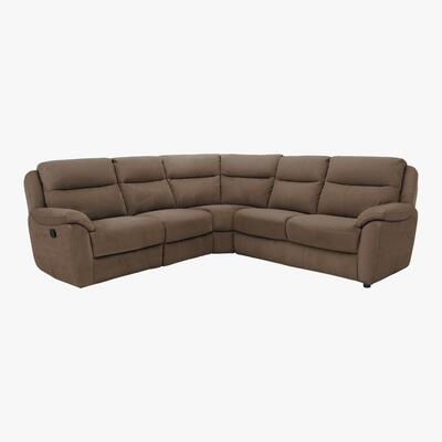 Furniture Village Snug Fabric Manual Recliner Corner Sofa