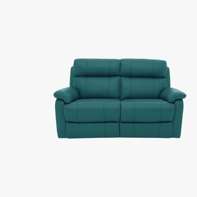 Furniture Village Relax Station Komodo 2 Seater Leather Power Sofa - Teal- World of Leather