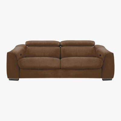 Furniture Village Elixir 3 Seater Fabric Manual Recliner Sofa - Brown - By Furniture Village