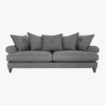 Furniture Village The Lounge Co. - Bronwyn 4 Seater Fabric Scatter Back Sofa - Grey