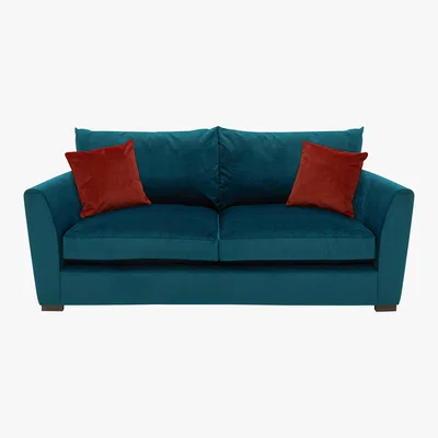 Furniture Village Icon 4 Seater Fabric Sofa - Teal