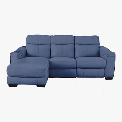 Furniture Village Cressida Leather Corner Chaise Recliner Sofa- World of Leather