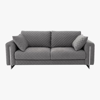 Furniture Village Sofisticat 2 Seater Classic Back Fabric Sofa - Grey - By Furniture Village