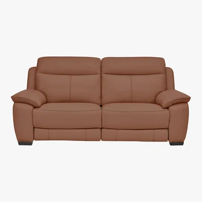 Furniture Village Starlight Express 3 Seater Leather Power Recliner Sofa - Brown- World of Leather