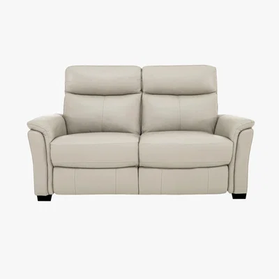 Furniture Village Compact Collection Piccolo 2 Seater Leather Static Sofa- World of Leather