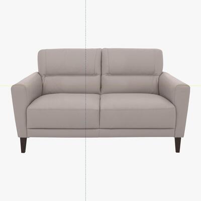 Furniture Village Versano Leather 2 Seater Sofa - Grey