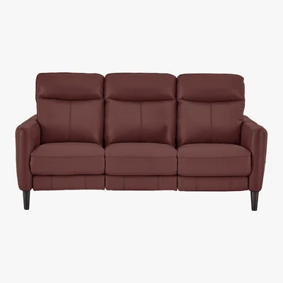 Furniture Village Compact Collection Petit 3 Seater Leather Sofa- World of Leather