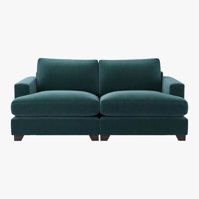 Furniture Village The Lounge Co. - Lorrie 3 Seater Fabric Sofa - Blue