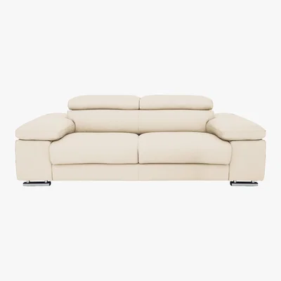 Furniture Village Nicoletti - Sanova 3 Seater Leather Sofa - Cream