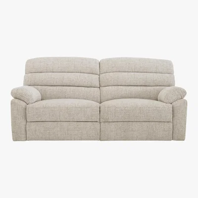 Furniture Village Comfort Story - Page 2 Seater Fabric Power Recliner Sofa - Beige