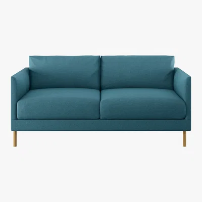 Habitat Hyde Teal 2 Seater Sofa, Wooden Legs, Teal