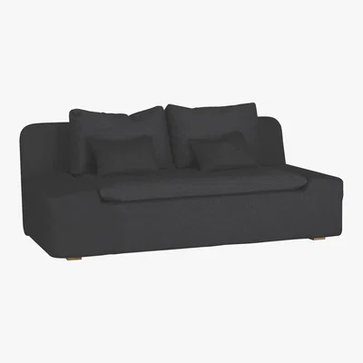 Habitat Kasha Charcoal Grey Textured FaBric 3 Seater Sofa, Grey