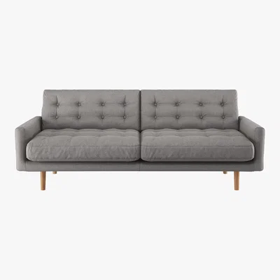 Habitat Fenner Grey FaBric 3 Seater Sofa, Grey