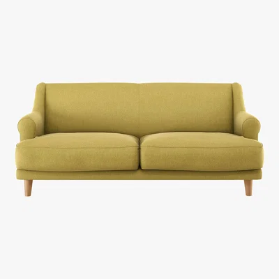 Habitat Townsend Saffron Yellow FaBric 2 Seater Sofa, Saffron