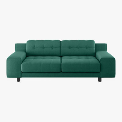 Habitat Hendricks Green FaBric 3 Seater Sofa, Green