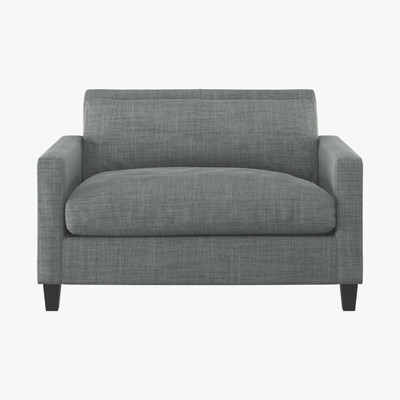 Habitat Chester Grey Italian Woven Compact Sofa, Dark Stained Feet, Grey