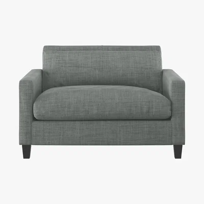 Habitat Chester Grey Italian Woven Compact Sofa, Dark Stained Feet, Grey