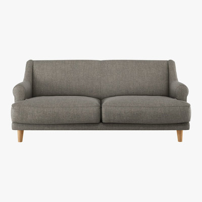 Habitat Townsend Natural Woven Stripe Linen 2 Seater Sofa, Linen Stripey