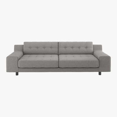 Habitat Hendricks Grey Wool 4 Seater Sofa, Grey