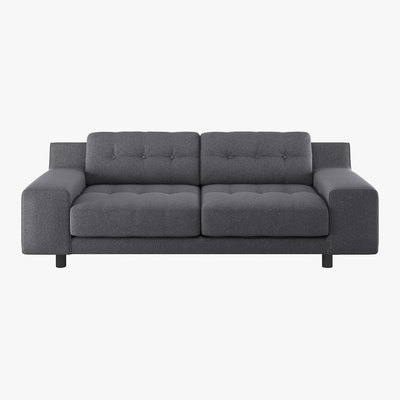 Habitat Hendricks Charcoal Grey FaBric 3 Seater Sofa, Charcoal