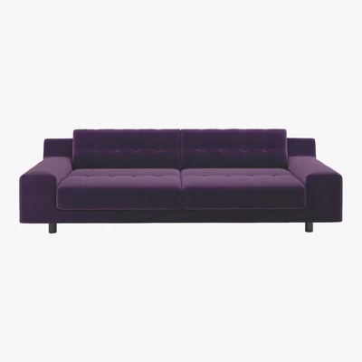 Habitat Hendricks Purple Velvet 4 Seater Sofa, Purple