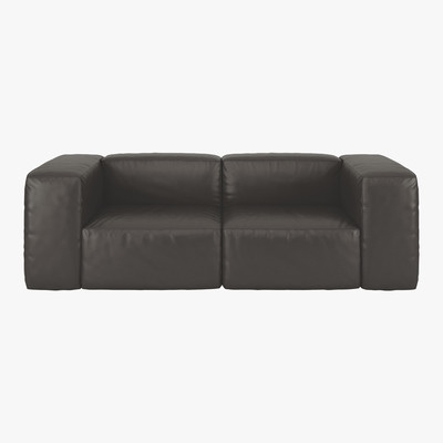 Habitat Opollo Brown Leather 3 Seater Sofa, Brown