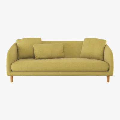 Habitat Colby Saffron Yellow FaBric 3 Seater Sofa, Saffron Yellow