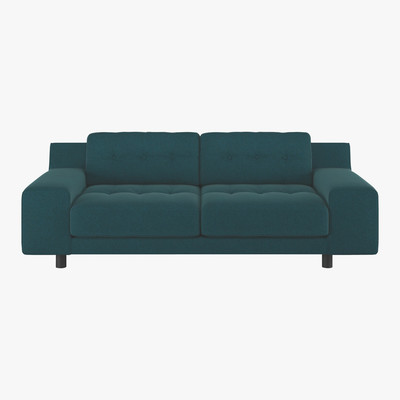 Habitat Hendricks Teal Green Tweed Wool Mix 3 Seater Sofa, Green