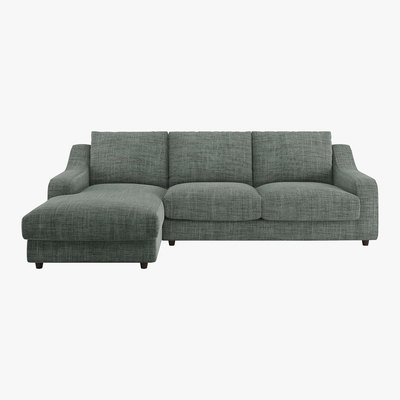 Habitat Slope Grey Italian Woven FaBric Left-Arm Chaise Sofa, Grey